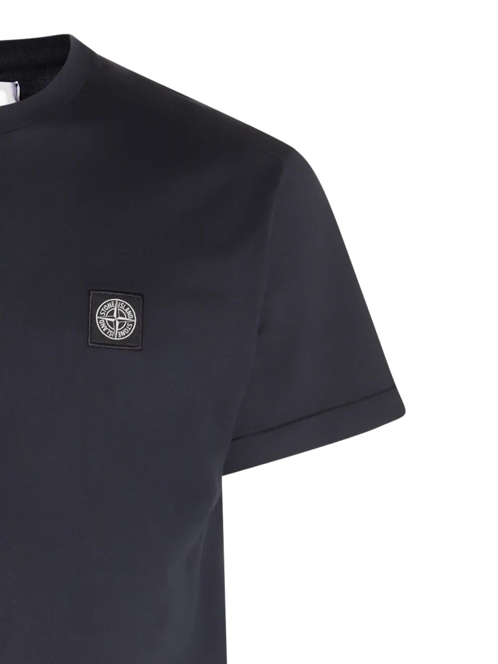 STONE ISLAND Slim Fit Cotton T-Shirt with Compass Patch - Mini Version