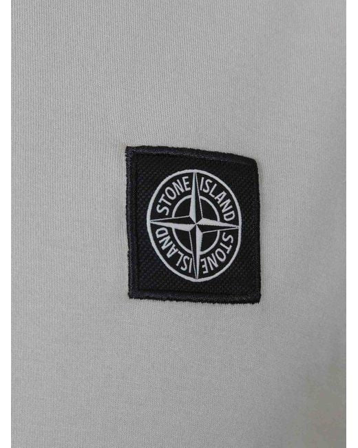 STONE ISLAND Men's Slim Fit T-Shirt with Compass Logo Patch - Size M