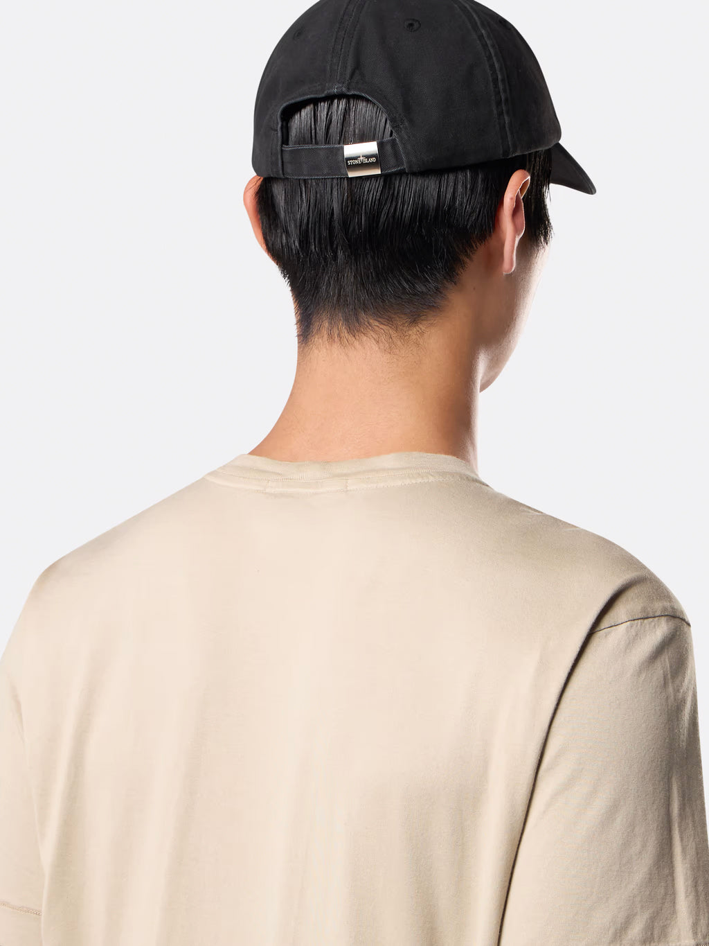 STONE ISLAND Men's Slim Fit T-Shirt with Compass Logo Patch - Size M