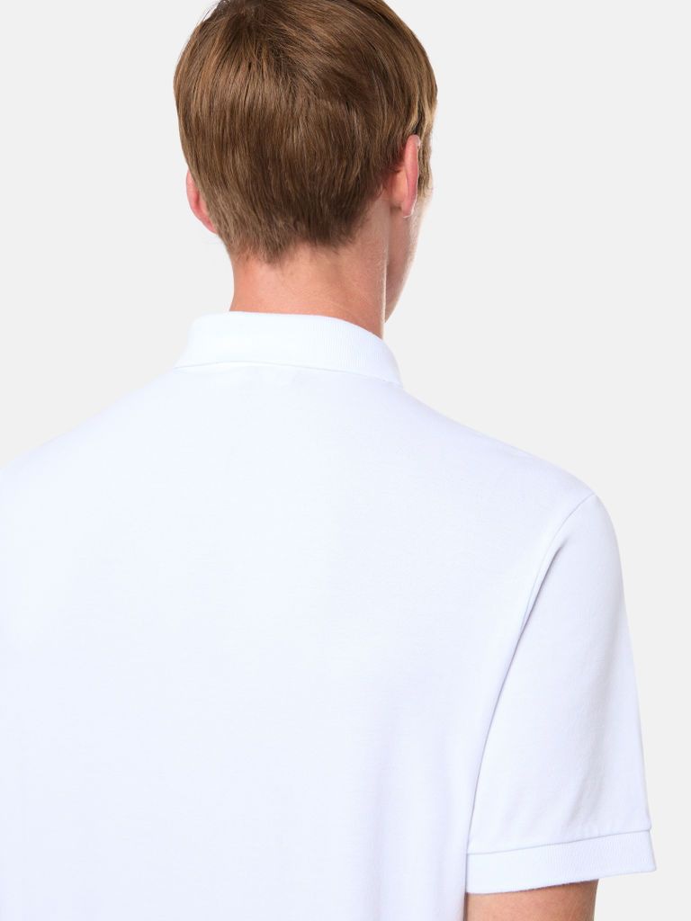 STONE ISLAND Short Sleeve Polo with Ribbed Collar for Men