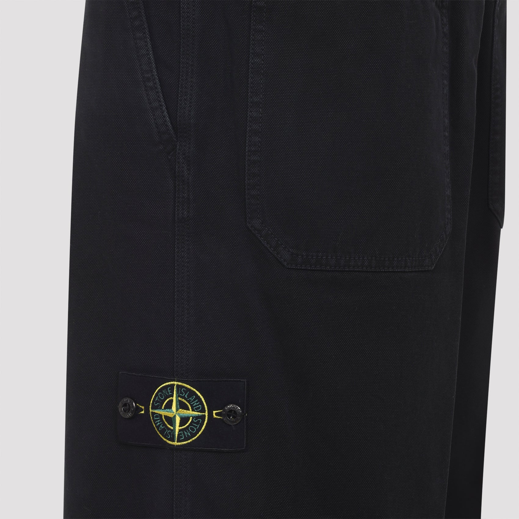 STONE ISLAND Fabric Trousers with Button Fastening