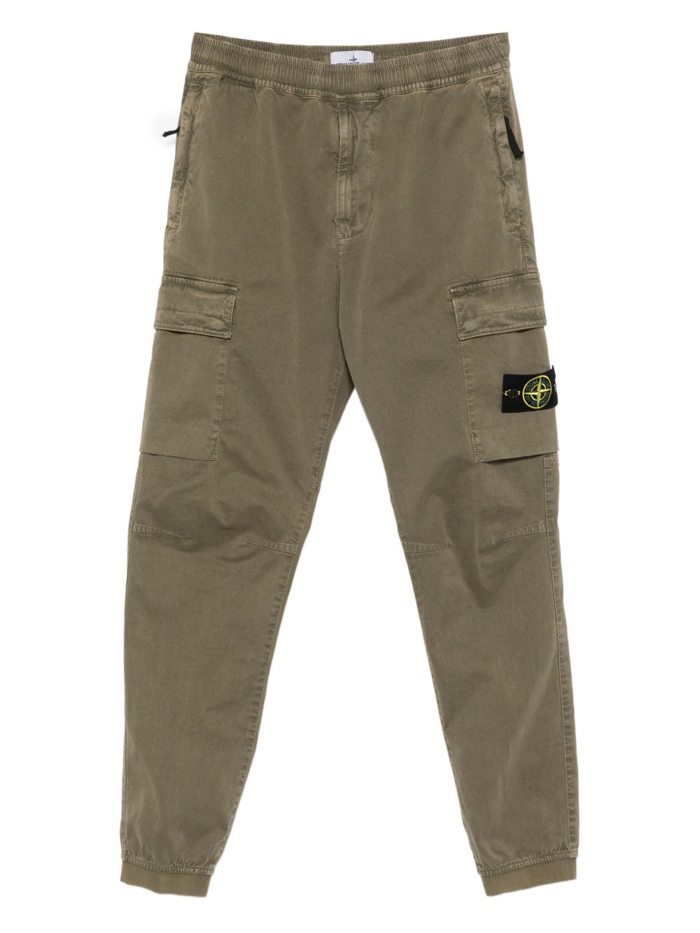STONE ISLAND Elasticated Cargo Trousers with Drawstring Closure for Men