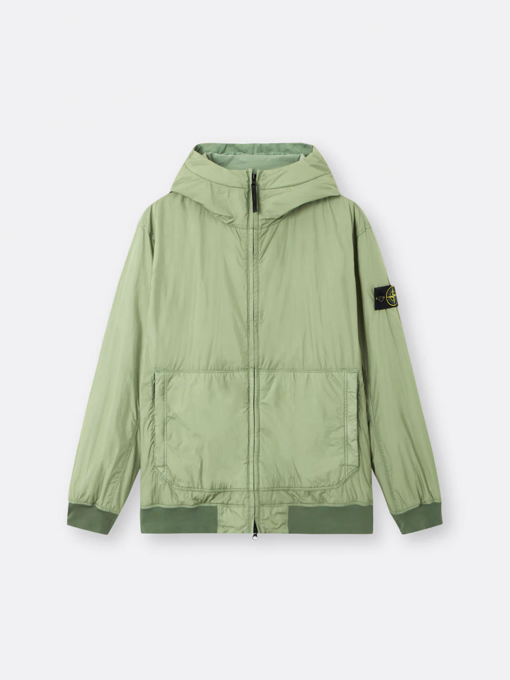 STONE ISLAND Men's Down Jacket with Hood and Slanted Pockets - Size M