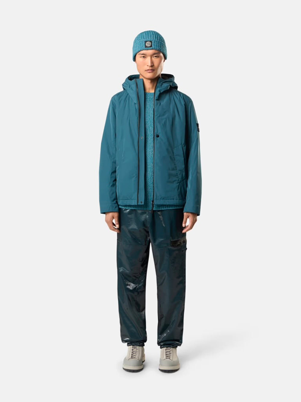 STONE ISLAND Micro Twill Padded Hooded Jacket for Men