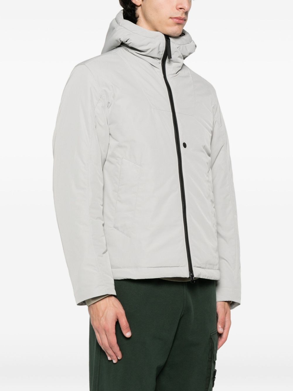 STONE ISLAND Micro Twill Padded Jacket with Fixed Hood for Men