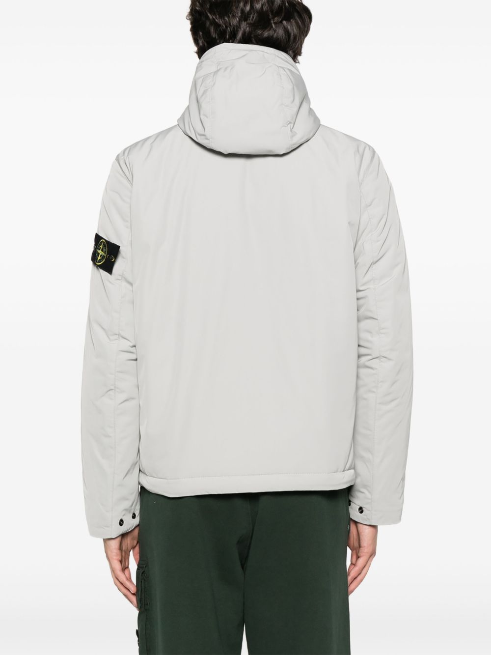 STONE ISLAND Micro Twill Padded Jacket with Fixed Hood for Men