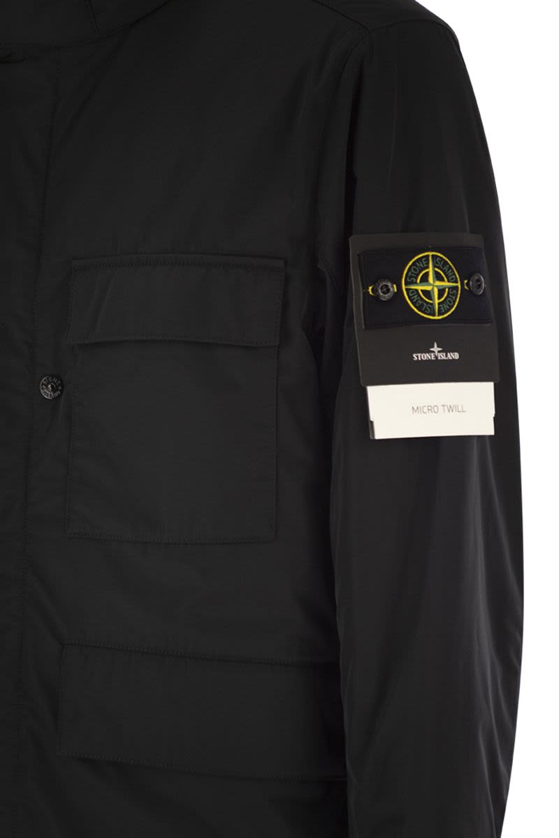 STONE ISLAND Men's Padded Field Jacket with Anti-Drip and Snap Pockets - FW25