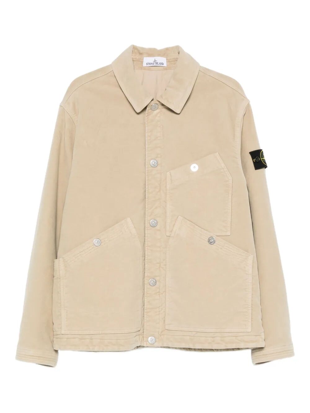 STONE ISLAND Men's Cotton Jacket with Multiple Pockets for FW25