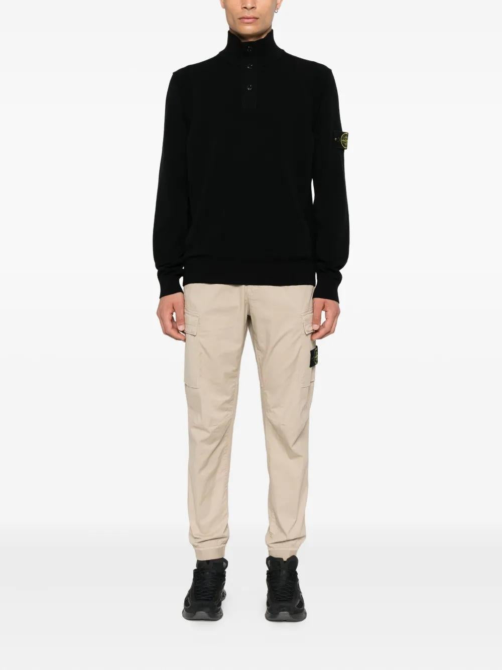 STONE ISLAND Compass Badge Roll Neck Sweater - FW25