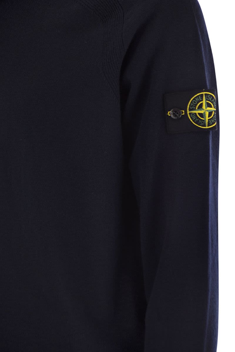 STONE ISLAND Crew-Neck Jumper with Raglan Sleeves - Size 12