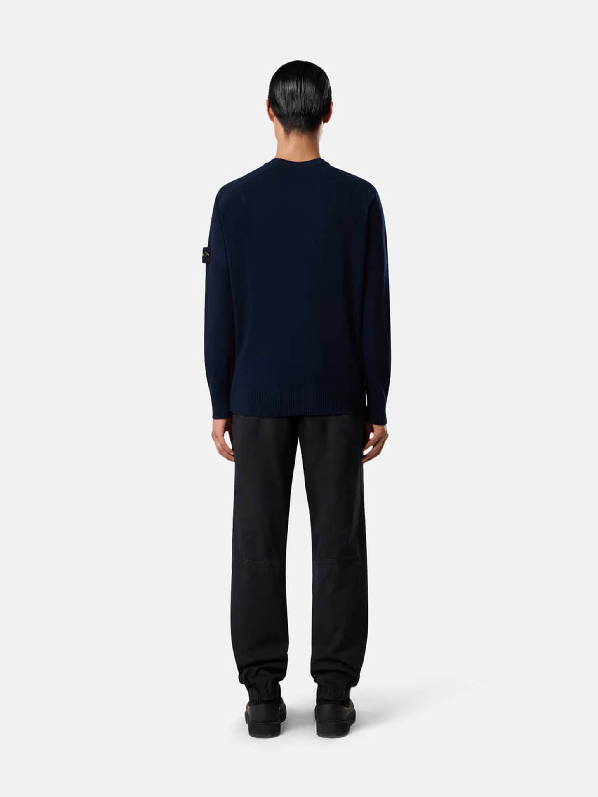 STONE ISLAND Classic Men's Jumper with Ribbed Details - Size M