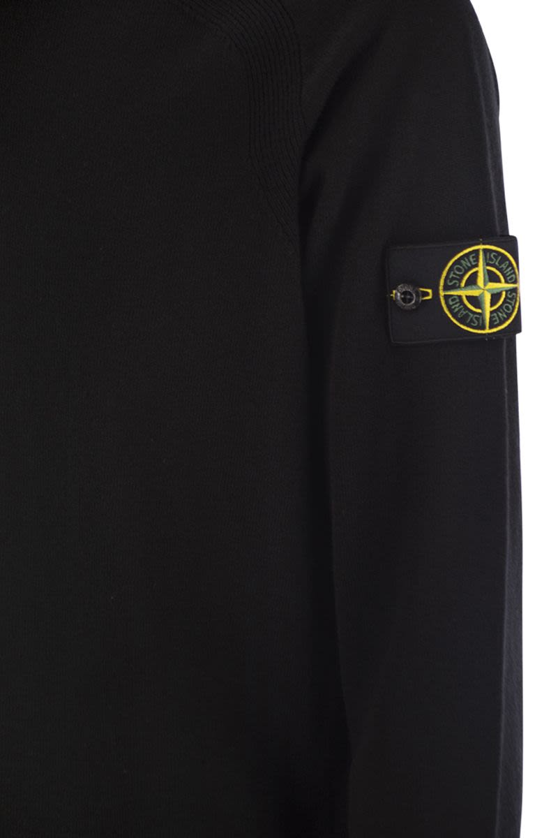STONE ISLAND Crew-Neck Jumper with Raglan Sleeves - Size 12