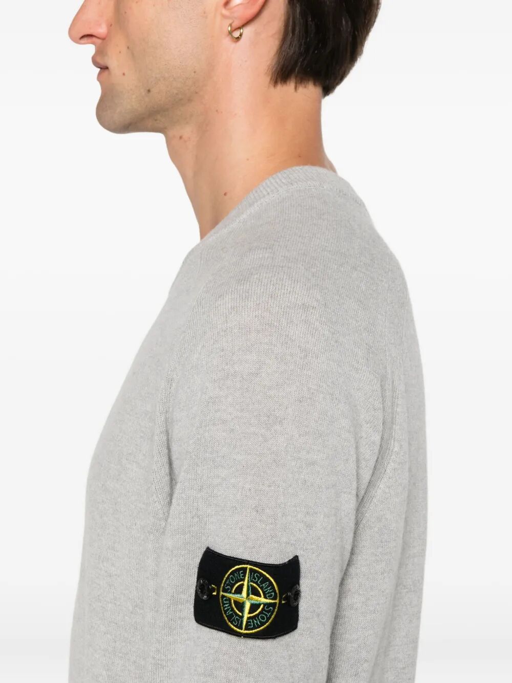 STONE ISLAND Light Wool Crew Neck Sweater - FW25