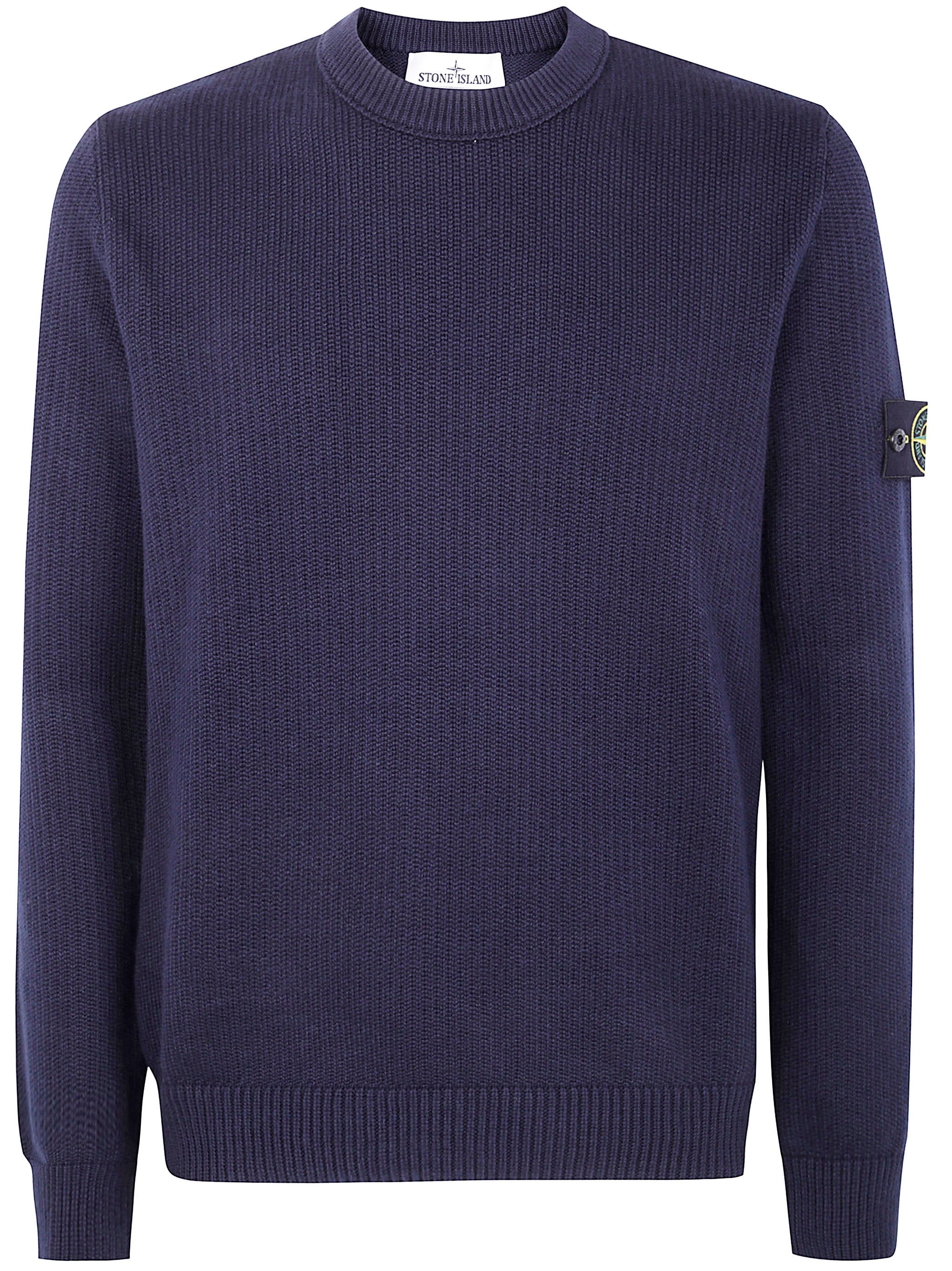 STONE ISLAND Winter Cotton Crew Neck Sweater for Men