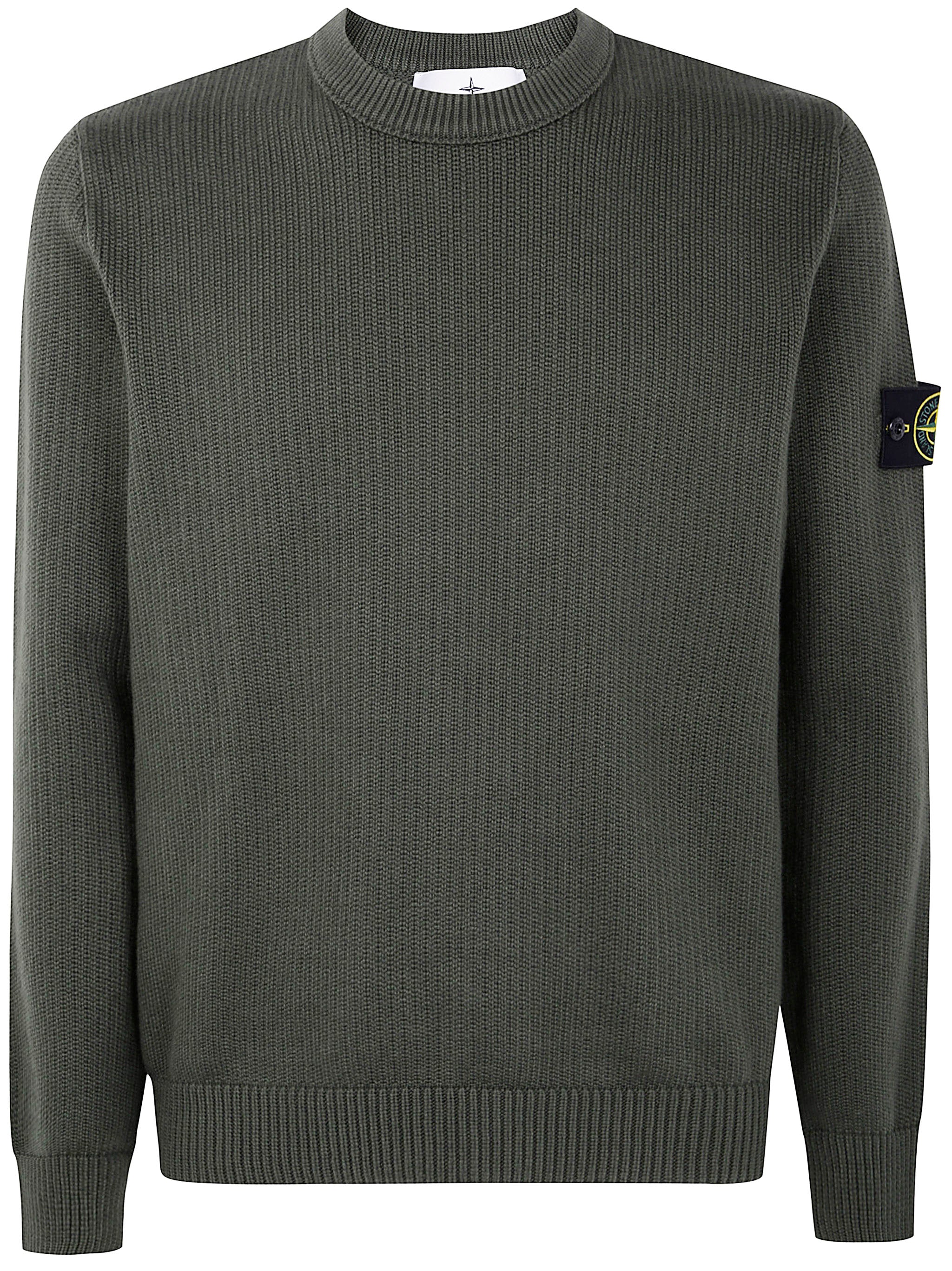 STONE ISLAND Winter Cotton Crew Neck Sweater for Men