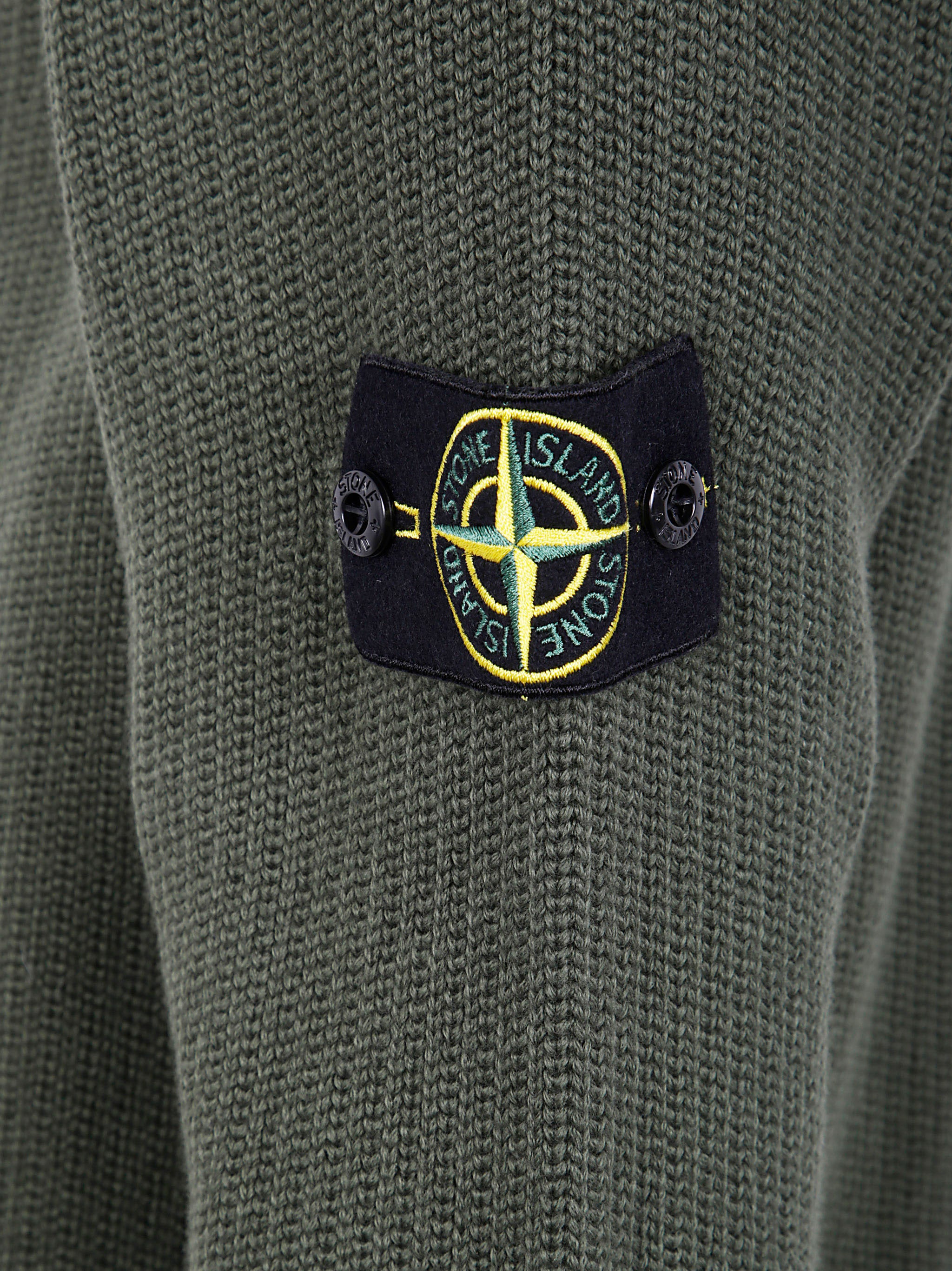 STONE ISLAND Winter Cotton Crew Neck Sweater for Men