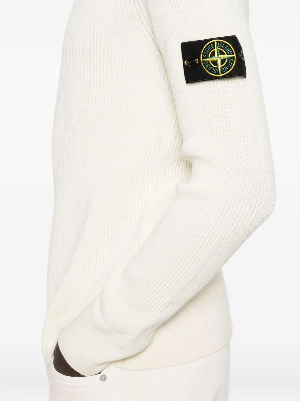 STONE ISLAND Ribbed Wool Turtleneck Pullover for Men - FW25