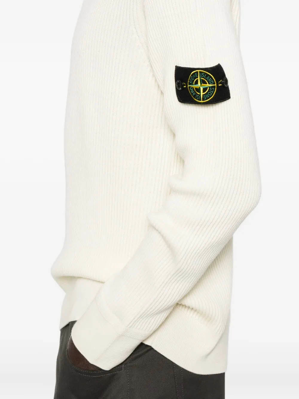 STONE ISLAND Full Rib RWS Wool Turtleneck Sweater