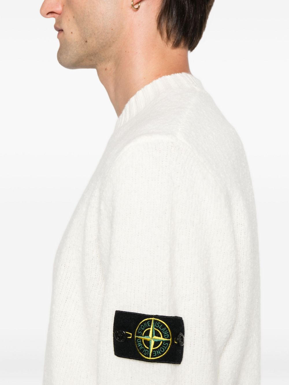 STONE ISLAND Ribbed Crewneck Sweater for Men - FW25 Collection