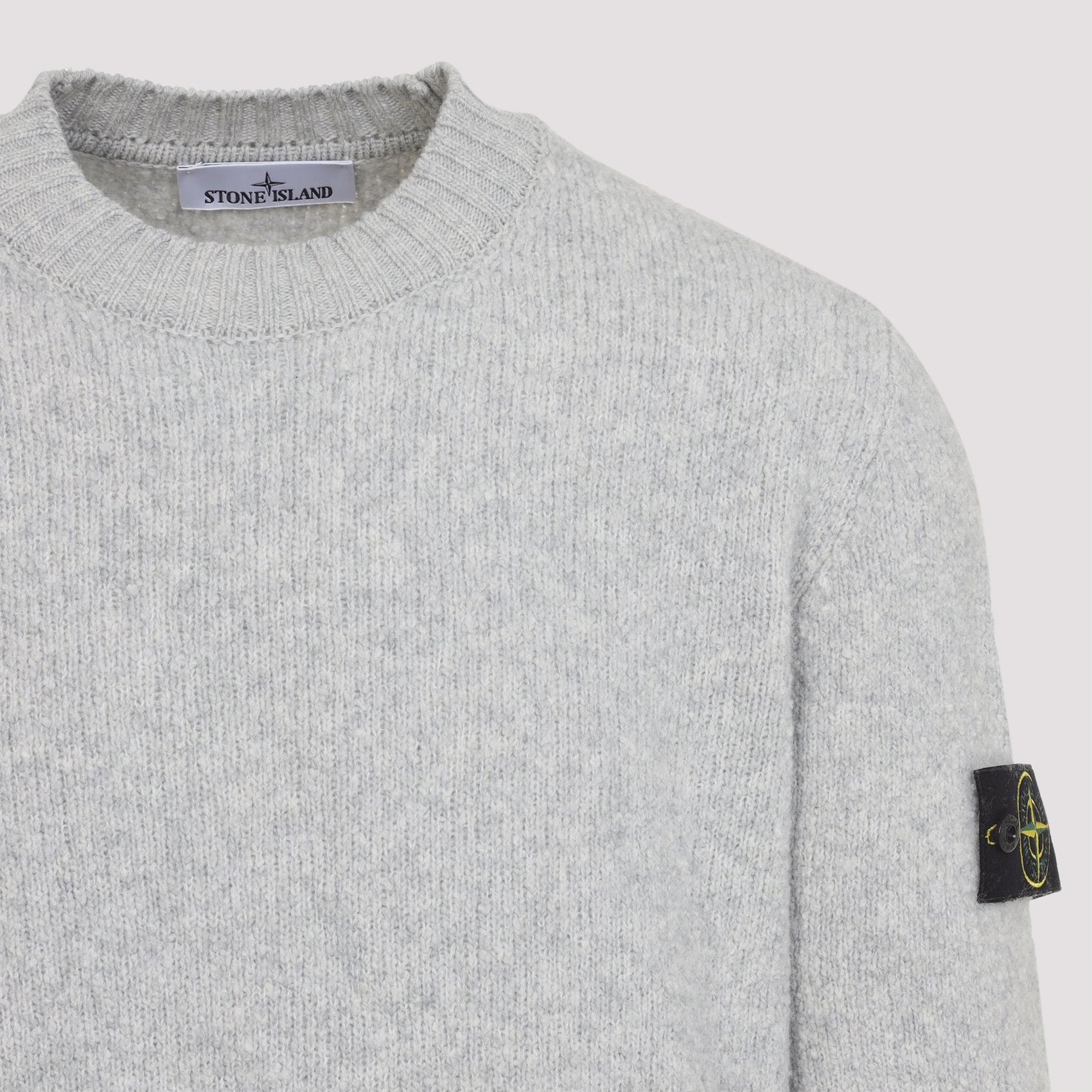 STONE ISLAND Men's Ribbed Knit Crew Neck Sweater - FW25