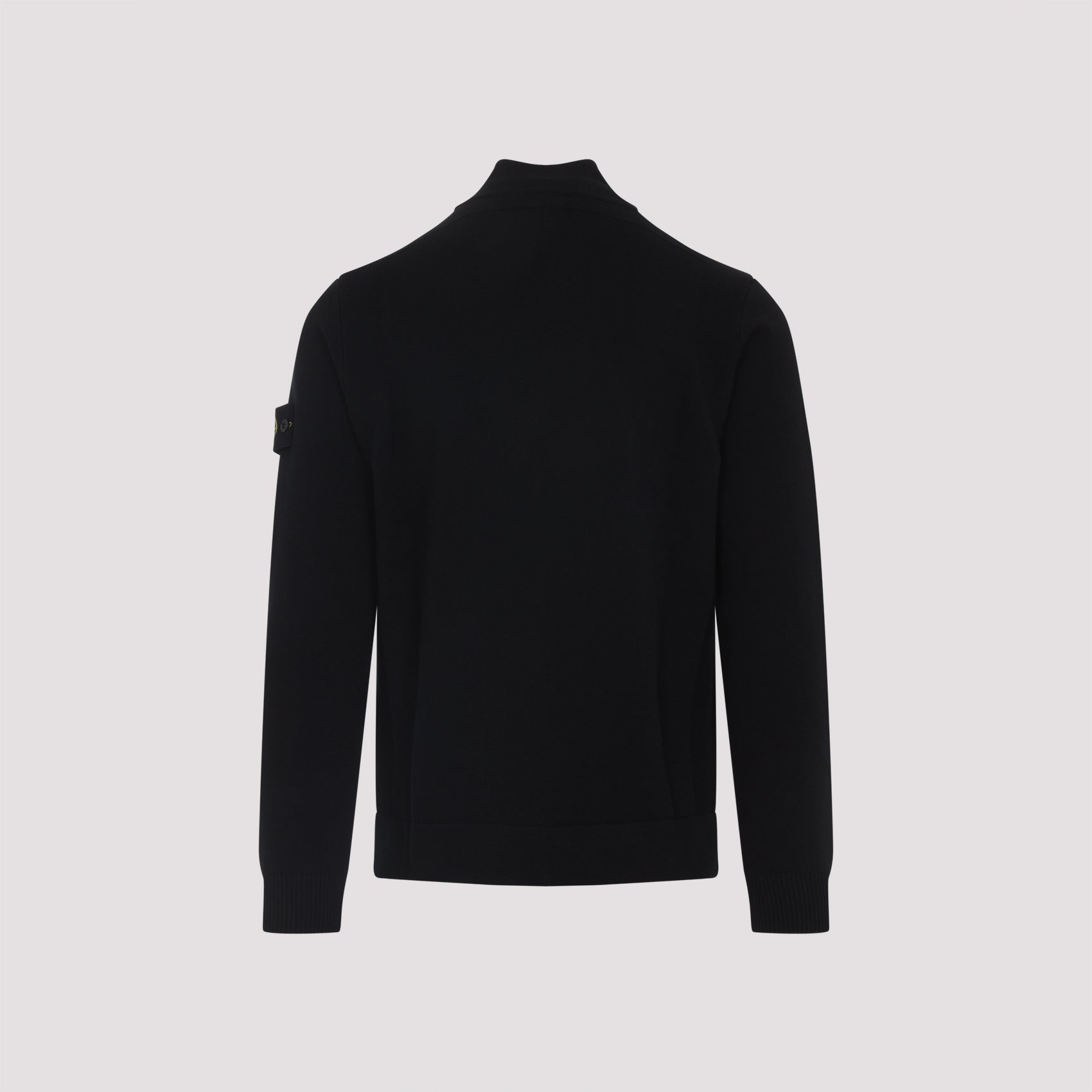 STONE ISLAND Full-Zip High-Neck Wool Cardigan for Men