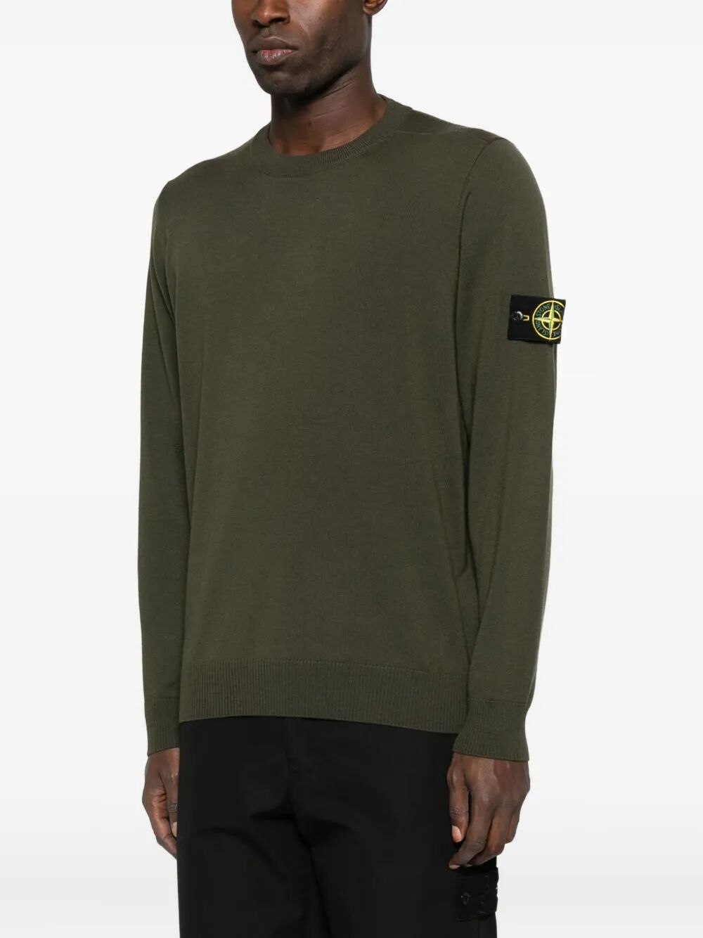 STONE ISLAND Lightweight Wool Crew Neck Pullover for Men - Mini Fit