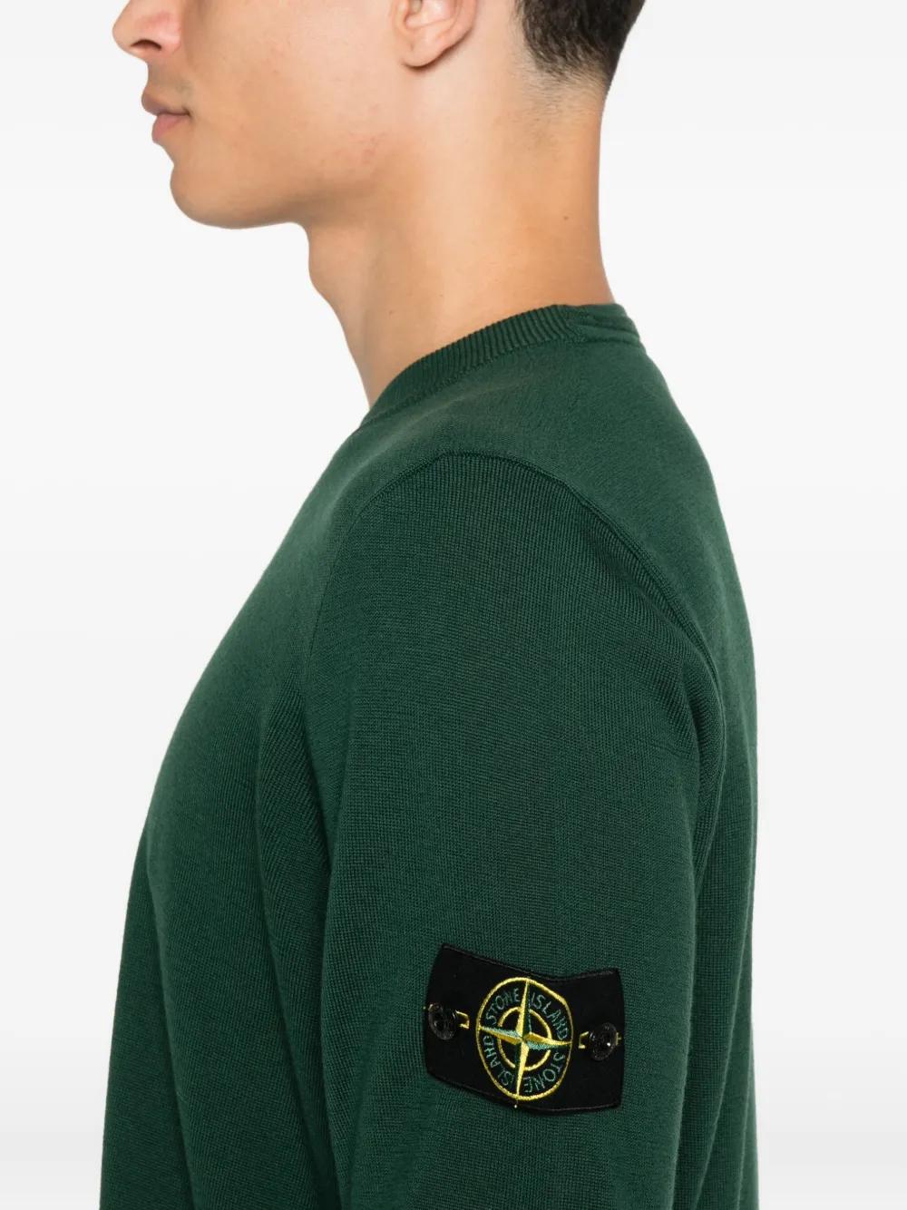STONE ISLAND Crew Neck Patched Sweater - FW25 Collection