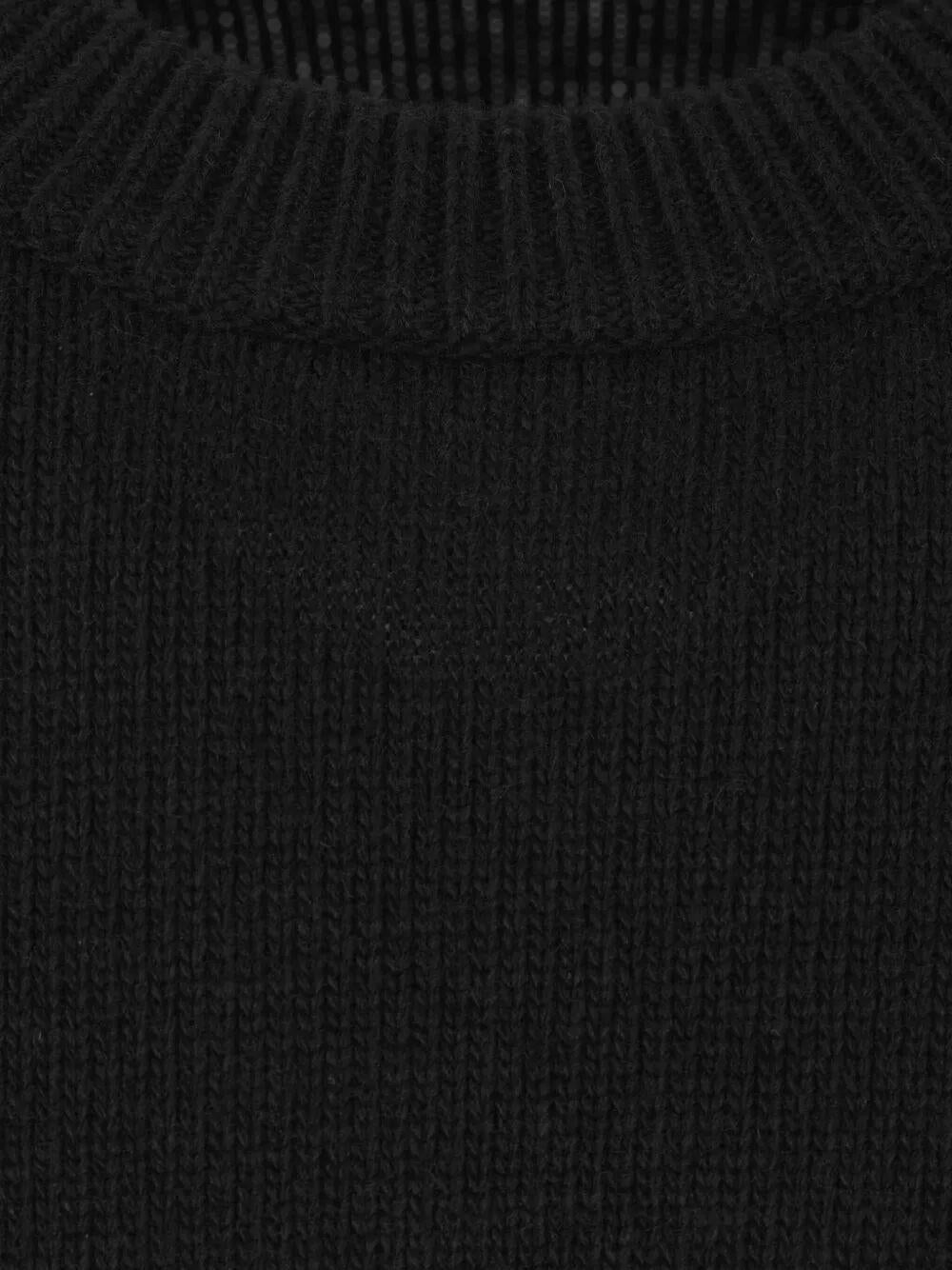 STONE ISLAND Wool Crew Neck Sweater with Signature Badge