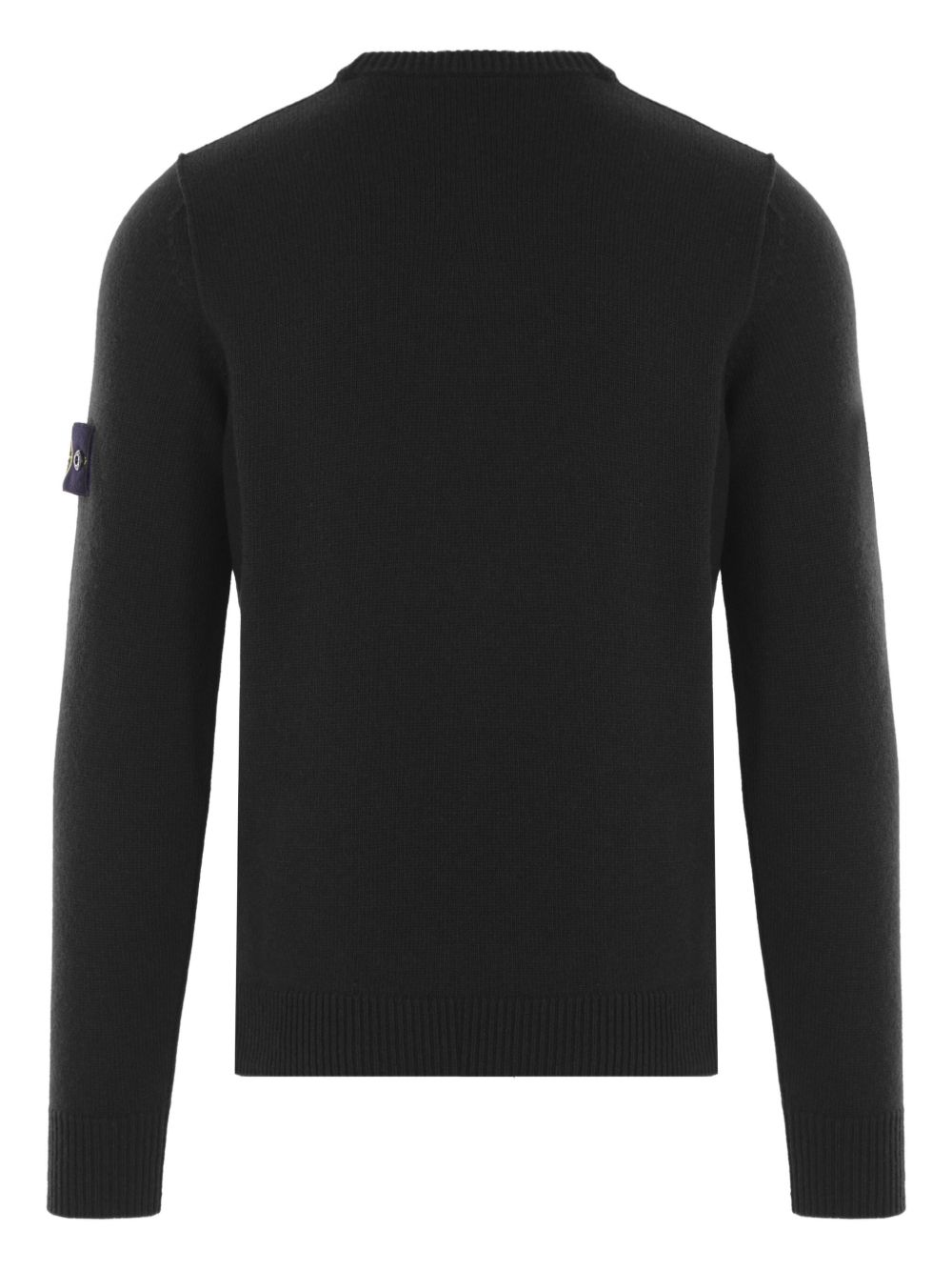 STONE ISLAND Wool Crew Neck Sweater with Signature Badge