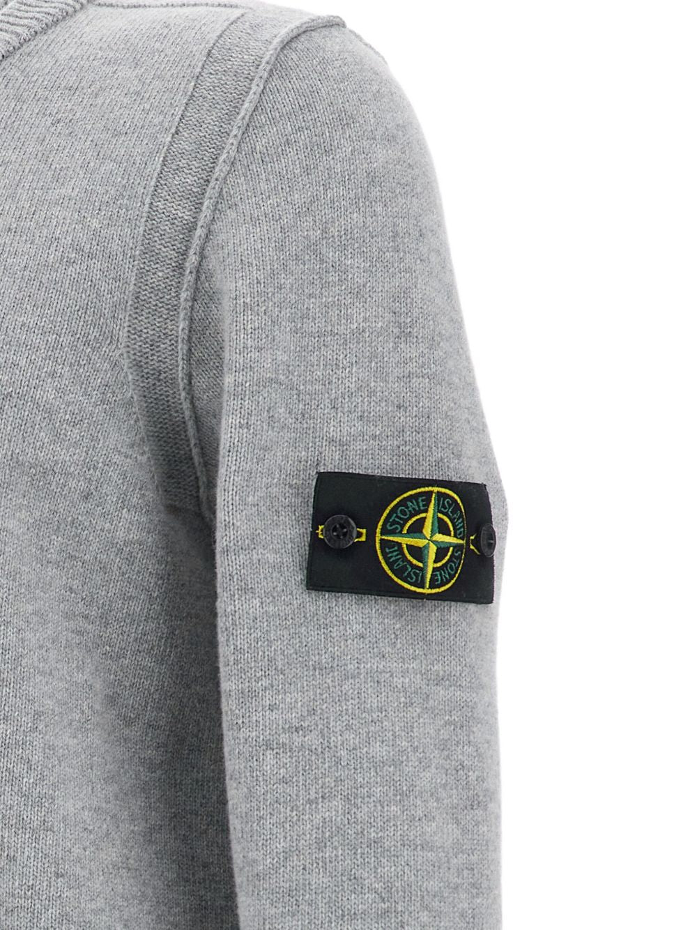 STONE ISLAND Crew Neck Sweater with Logo for Men - FW25