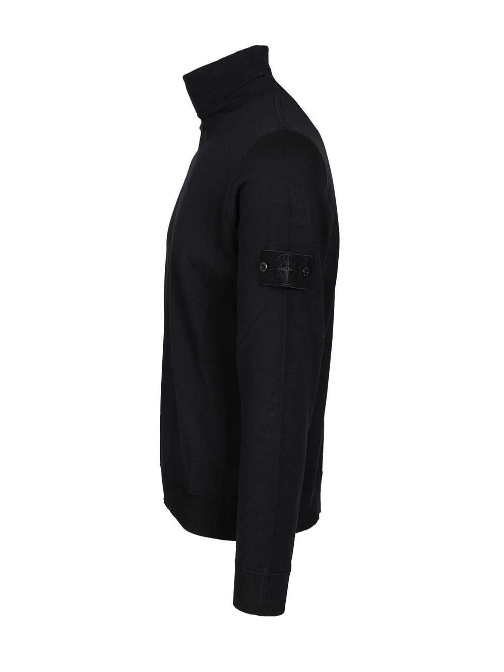 STONE ISLAND Virgin Wool T-Neck T-Shirt for Men