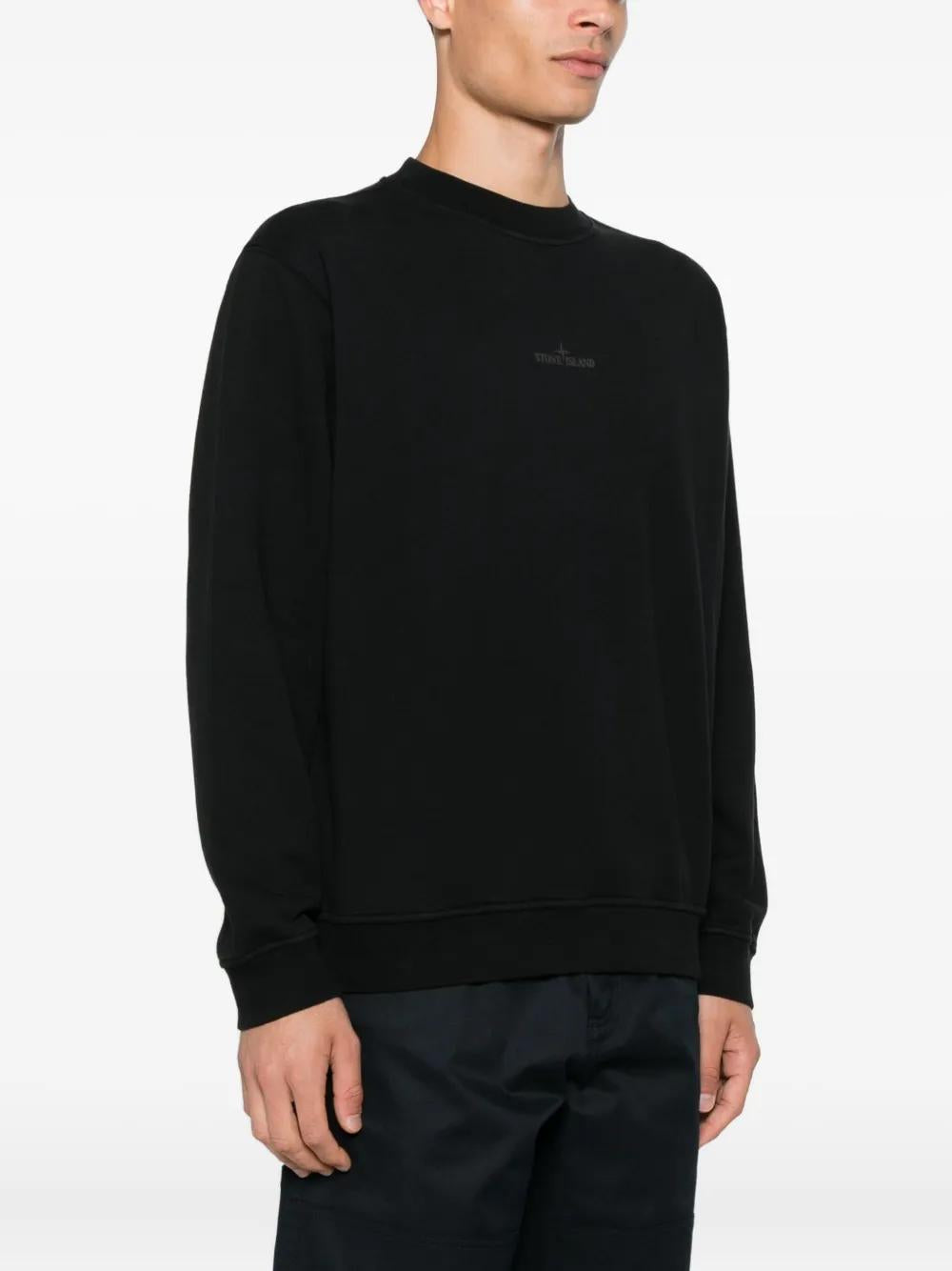 STONE ISLAND Cotton Sweatshirt with Embroidered Logo - Men’s