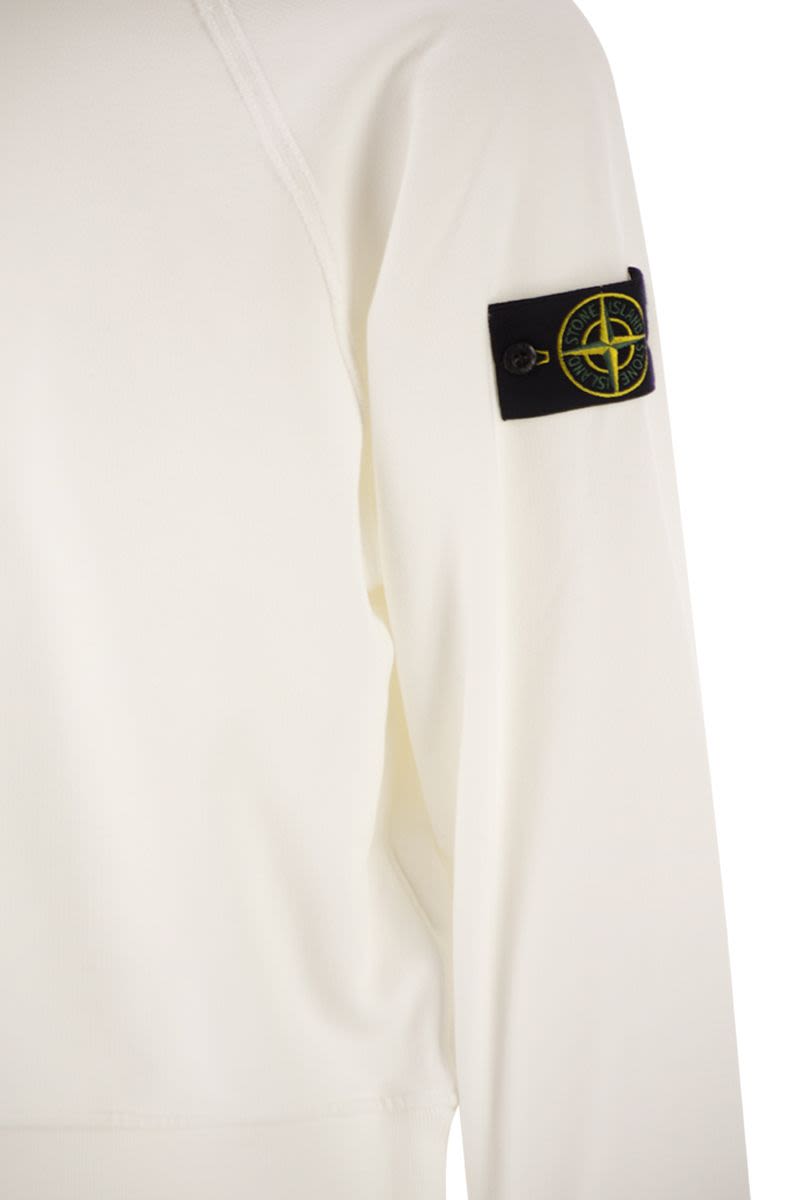 STONE ISLAND Oversized Crew Neck Sweatshirt with Raglan Sleeves