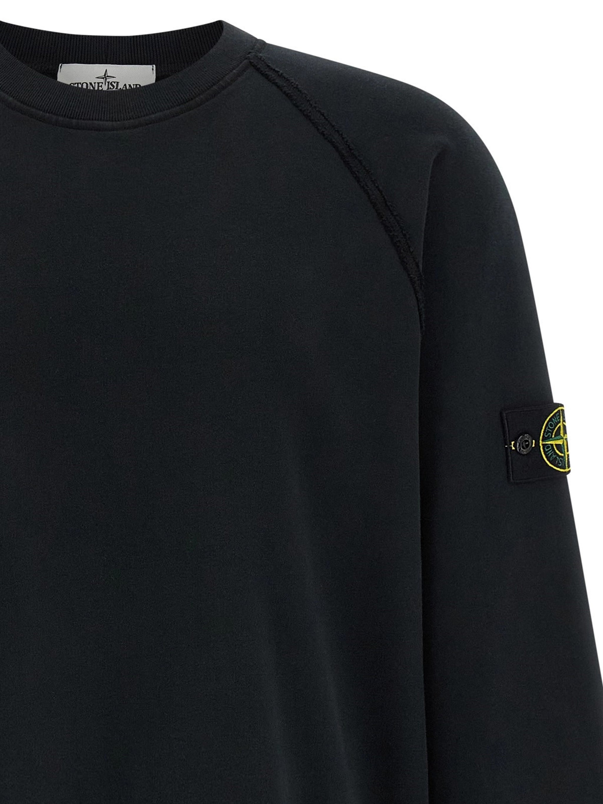 STONE ISLAND Oversized Fit Crewneck Sweatshirt in Brushed Organic Cotton Fleece