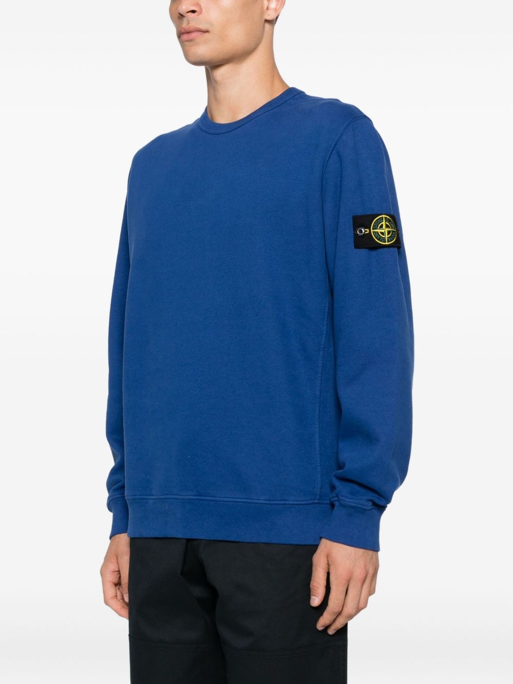 STONE ISLAND Men's Sweatshirt with Ribbed Detailing Size M