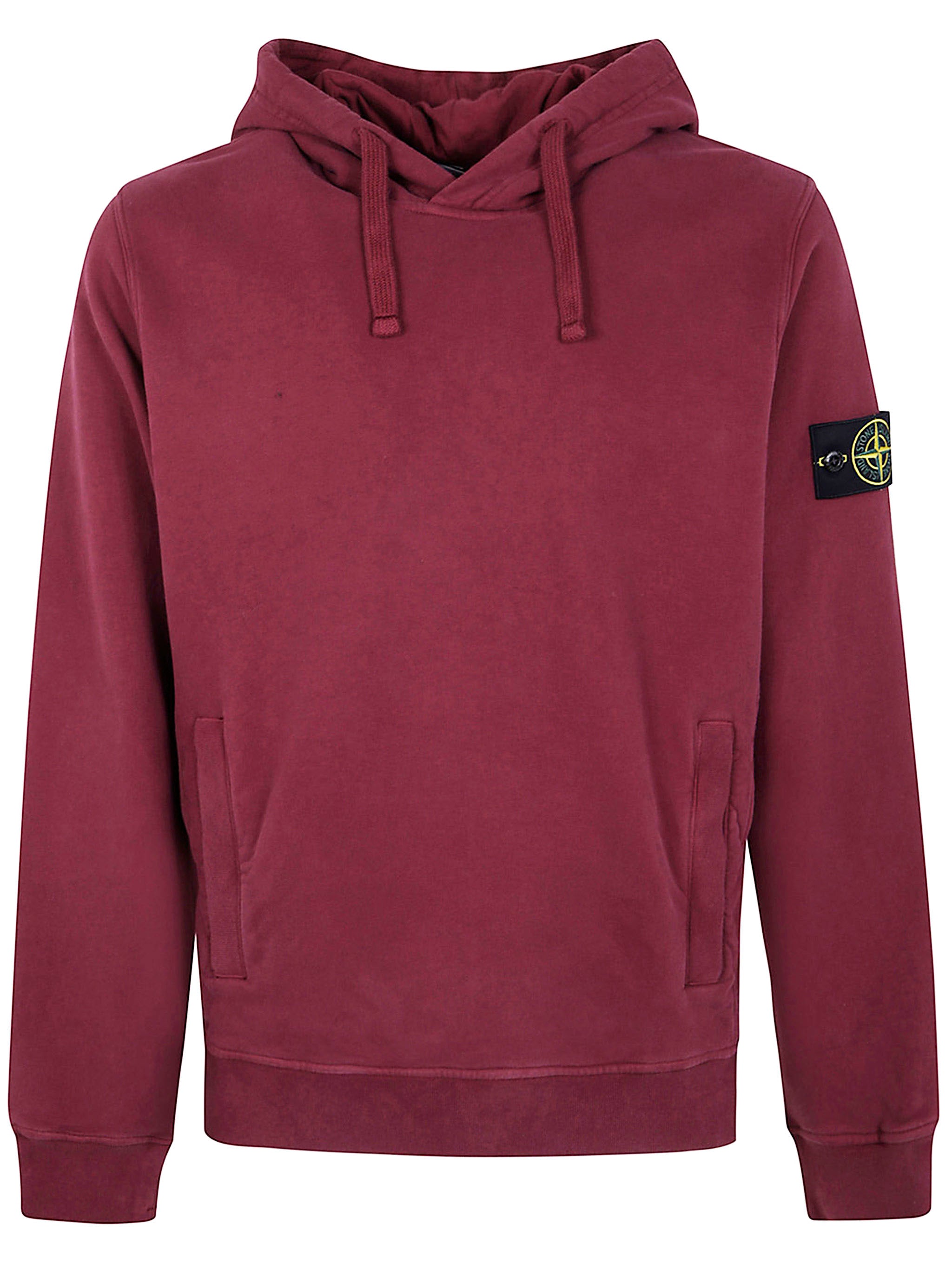 STONE ISLAND Brushed Organic Cotton Fleece Garment Dyed Hoodie Sweater - Men