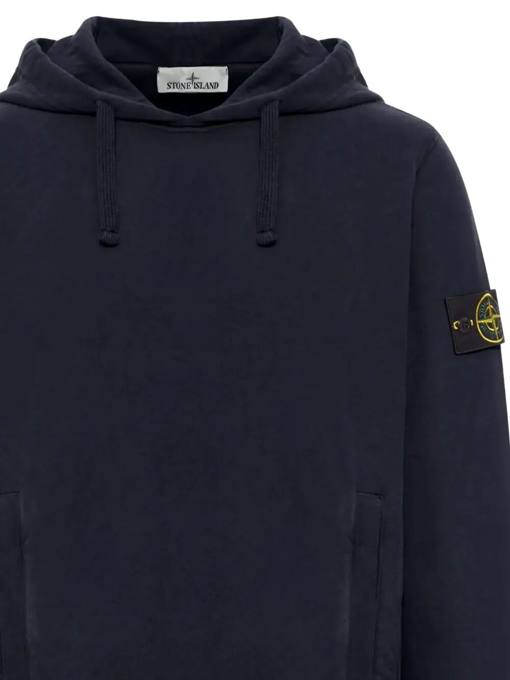 STONE ISLAND Men's Classic Hoodie with Drawstring and Pouch Pocket - Size M