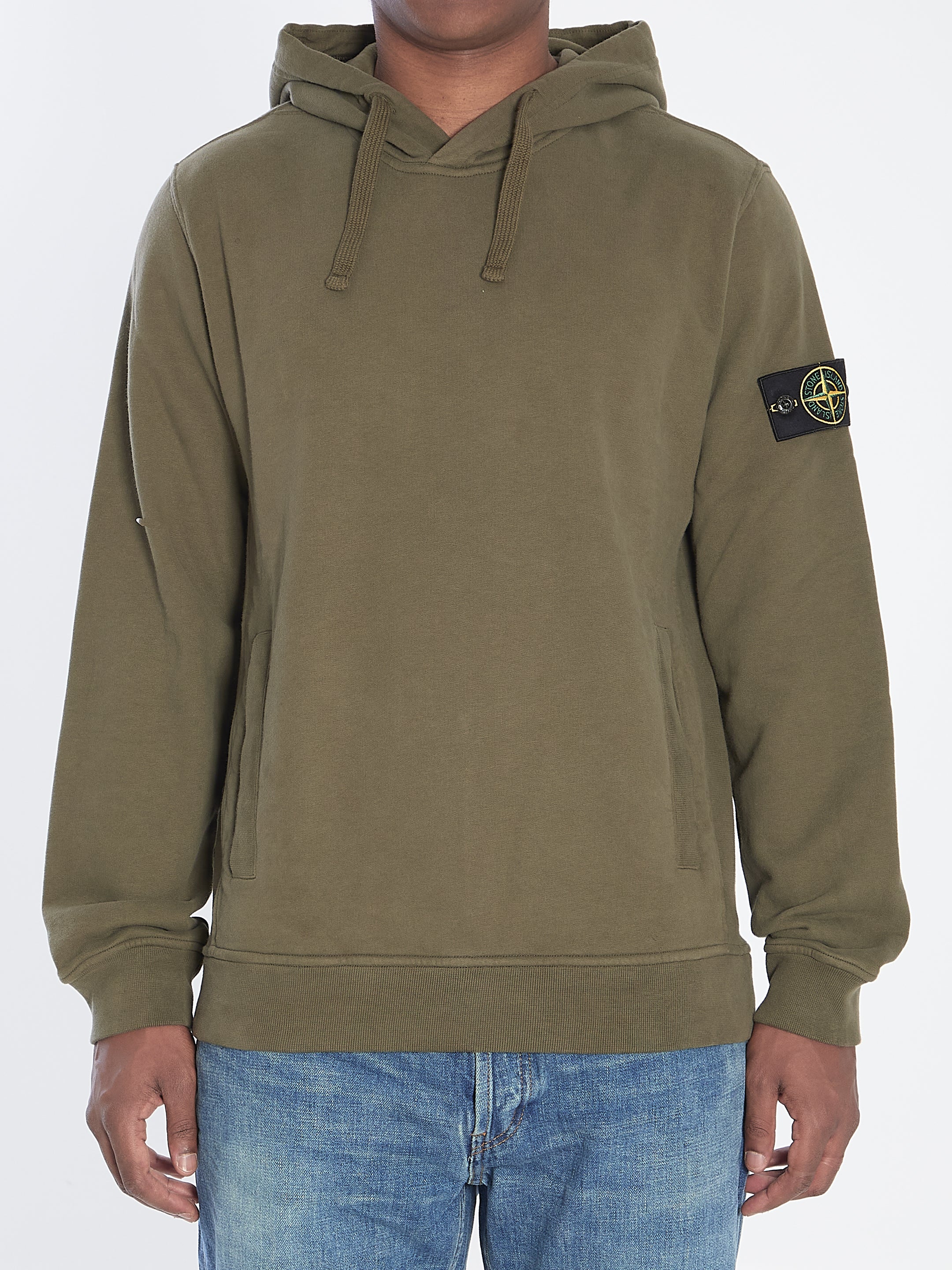 STONE ISLAND Organic Cotton Hooded Sweatshirt - Men's Regular Fit