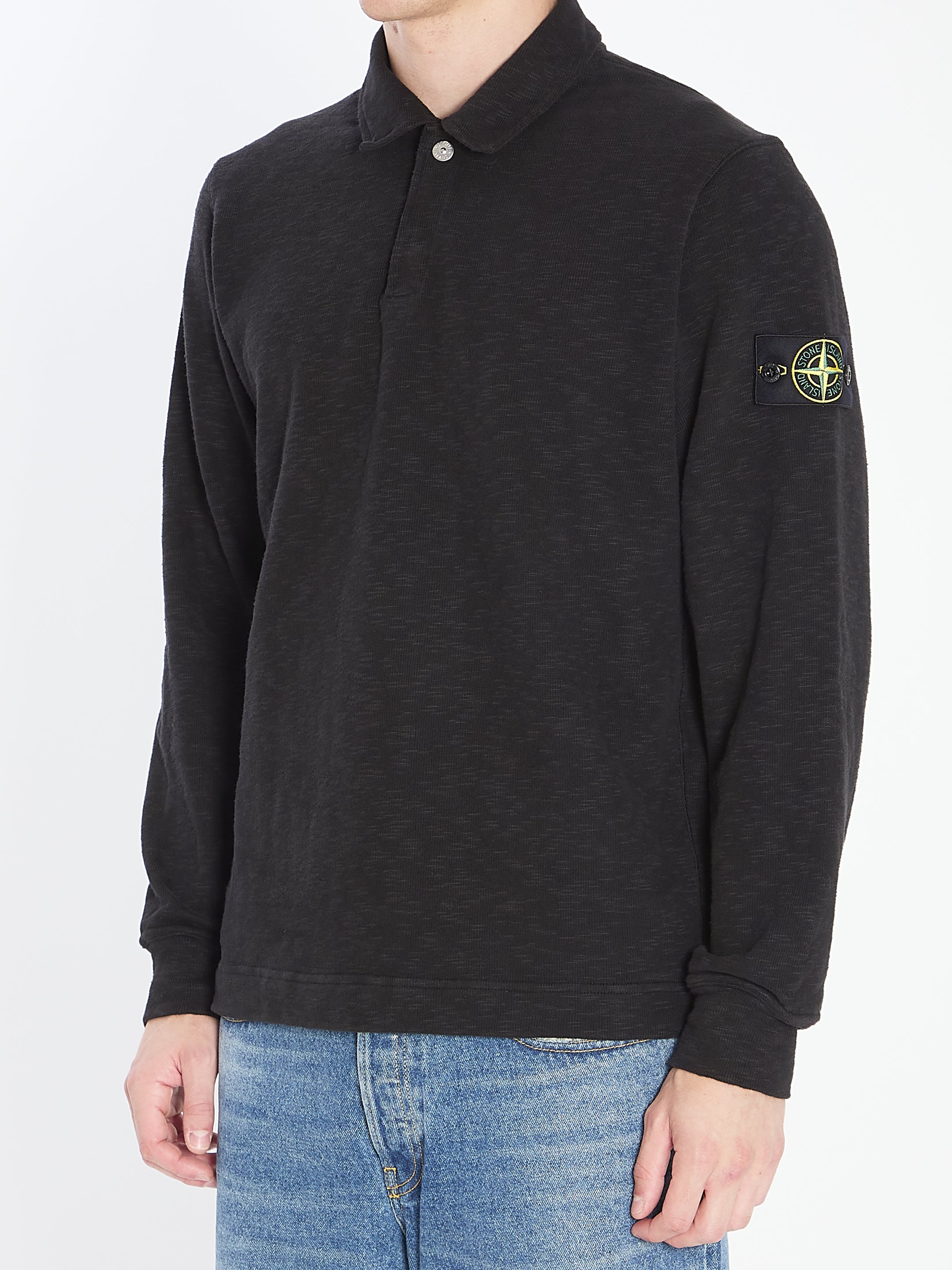 STONE ISLAND Long-Sleeve Polo Shirt - Regular Fit