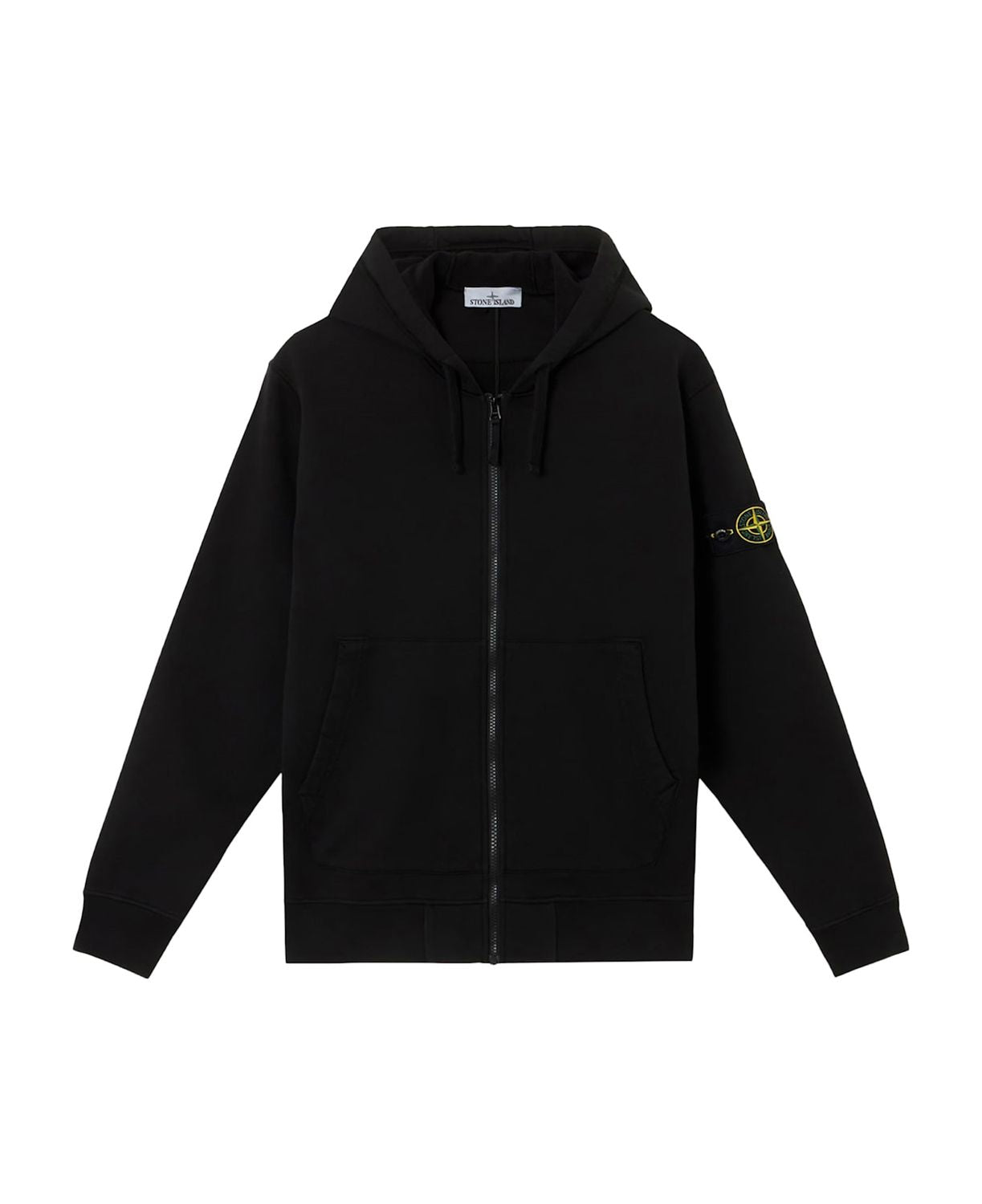 STONE ISLAND Organic Cotton Fleece Garment Dyed Hoodie Sweater