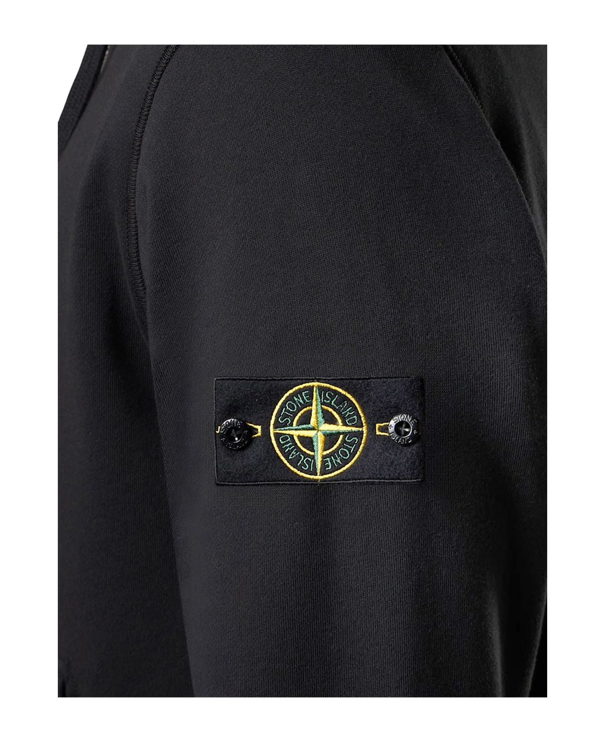 STONE ISLAND Organic Cotton Fleece Garment Dyed Hoodie Sweater