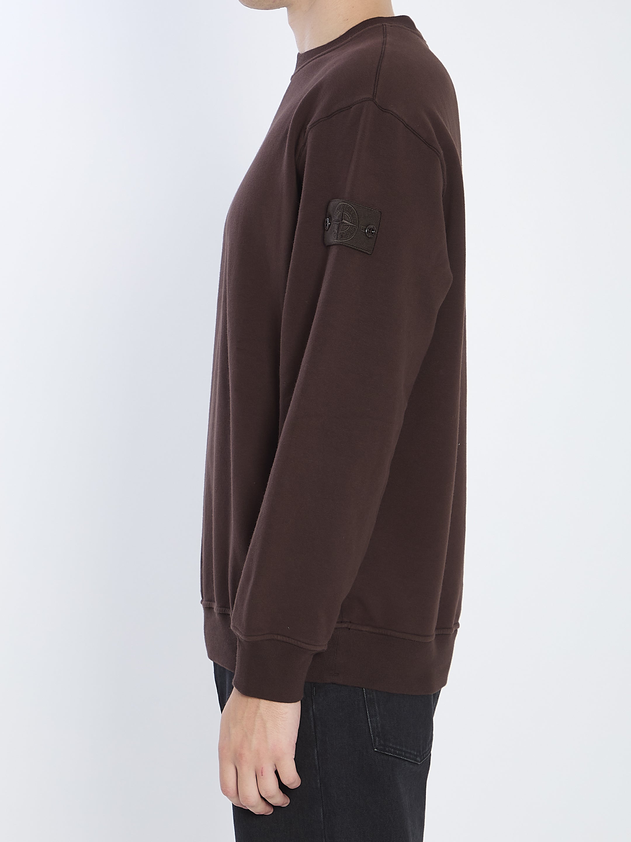 STONE ISLAND Comfort Fit Stretch Cotton Fleece Sweatshirt - Size XL