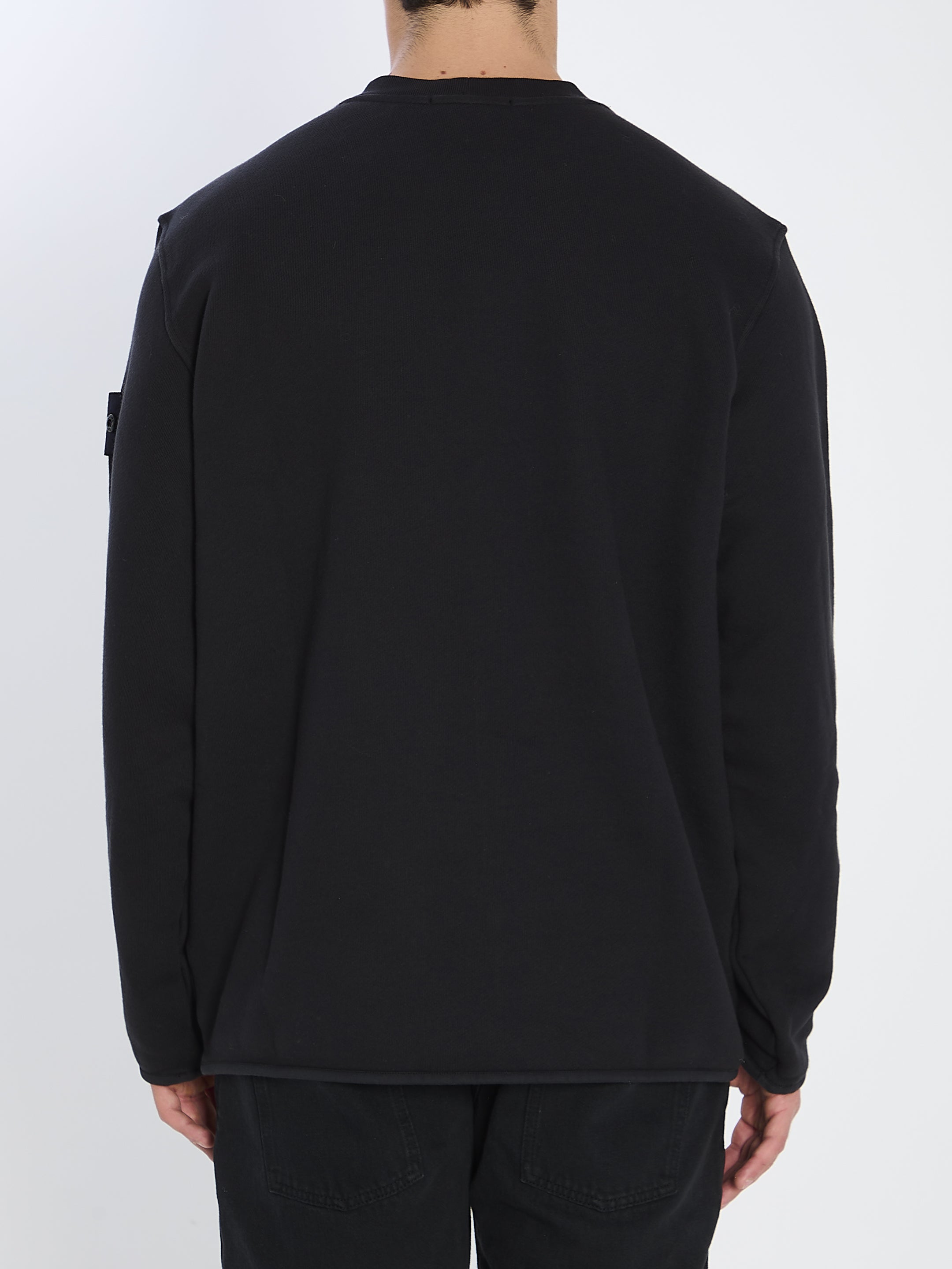 STONE ISLAND Heavyweight Cotton Crewneck Sweatshirt - Slightly Oversized Fit (L)