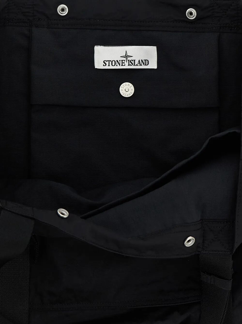STONE ISLAND Logo-Patch Nylon Tote Handbag