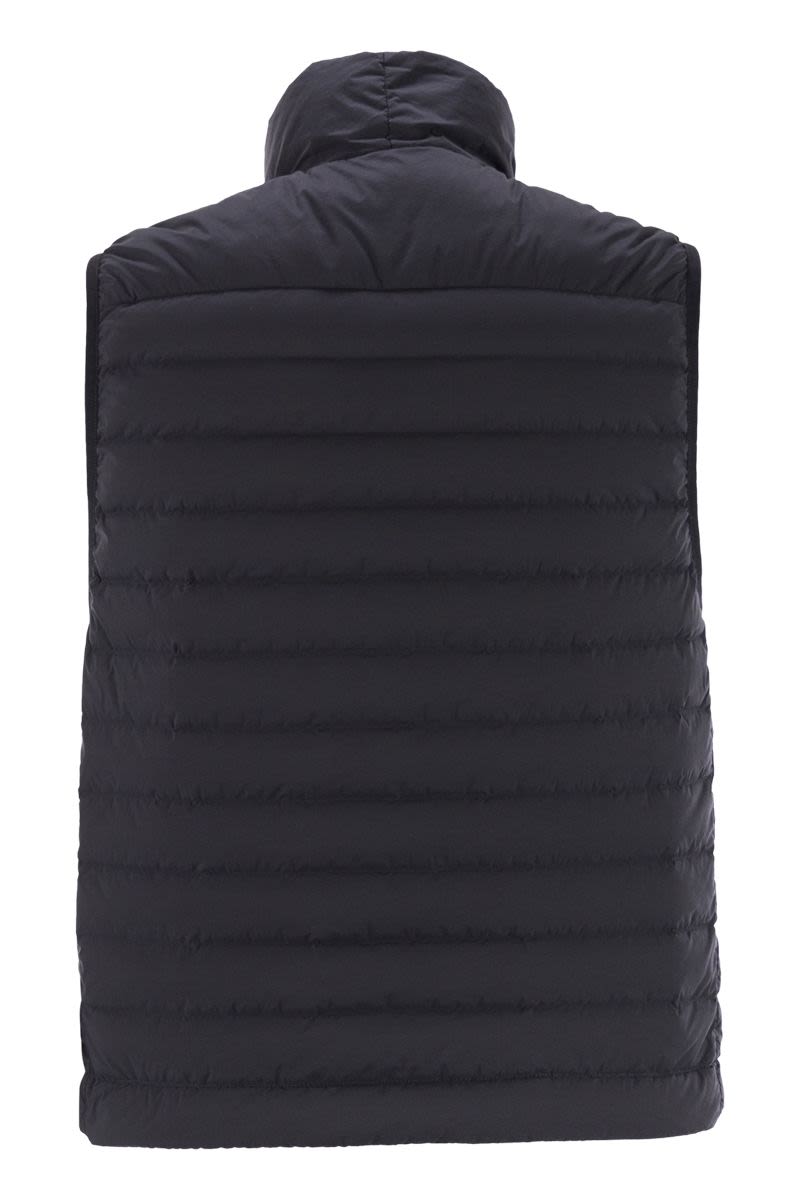 STONE ISLAND Down Vest with Seamless Channels and Drip Protection