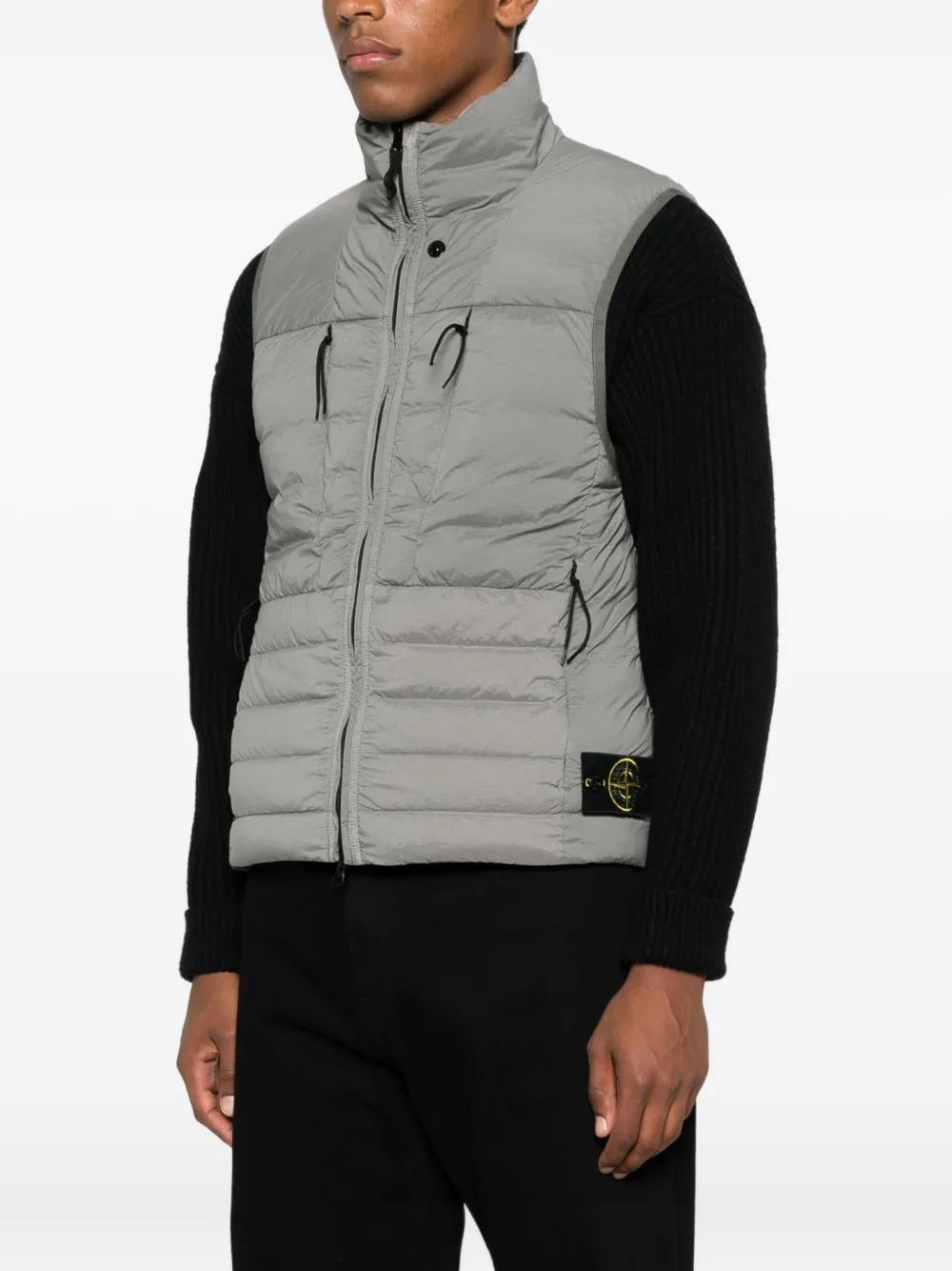 STONE ISLAND Quilted Zip-Up Vest for Men - FW25