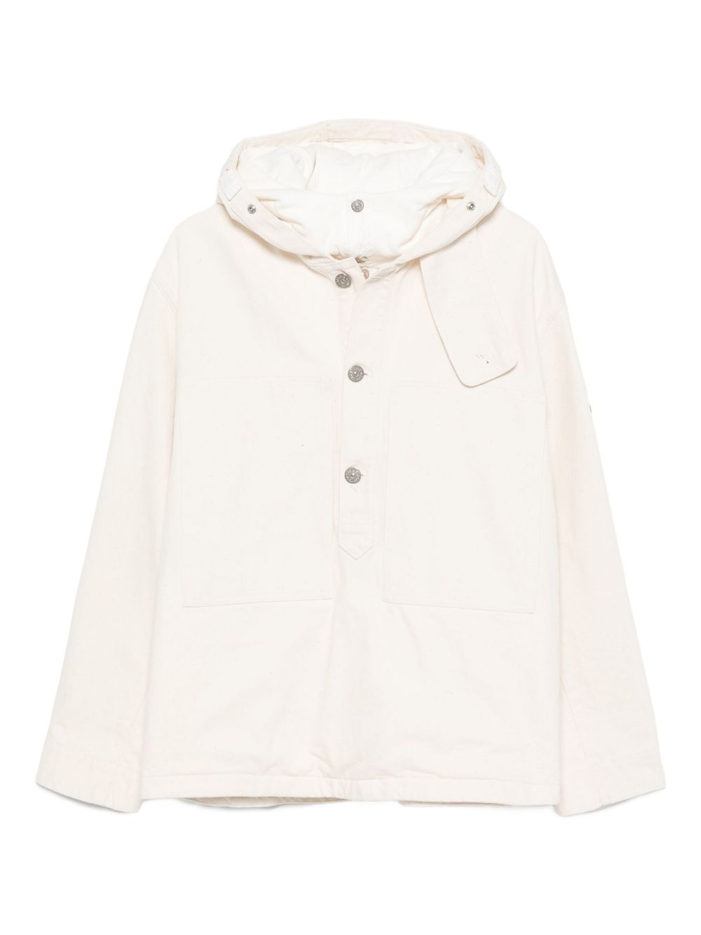 STONE ISLAND Men's Classic Hooded Coat with Front Button Fastening