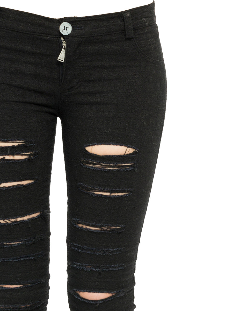 10SEI0OTTO Elasticized Women's Pants with Frontal Tears - Size S