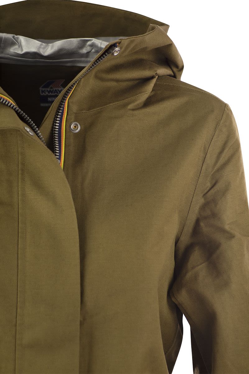 K-WAY Three-Quarter Length Women's Hooded Jacket