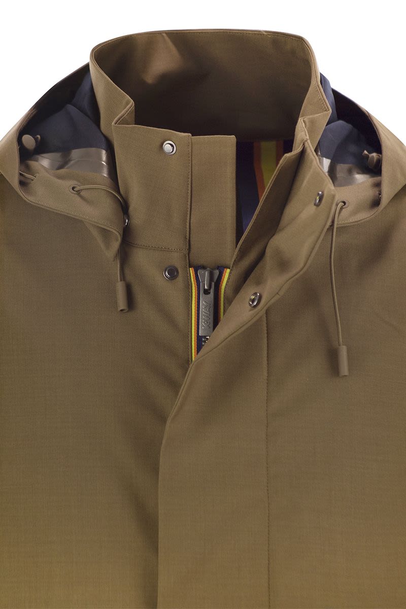 K-WAY Mid-Length Hooded Jacket for Men